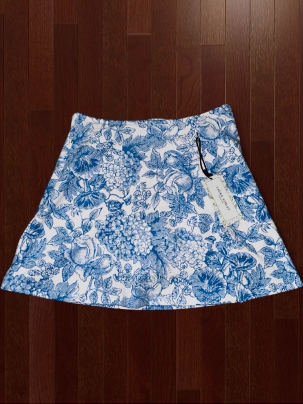 🆕🪻Laura Ashley Hydrangea Toile Skirt XS NWT